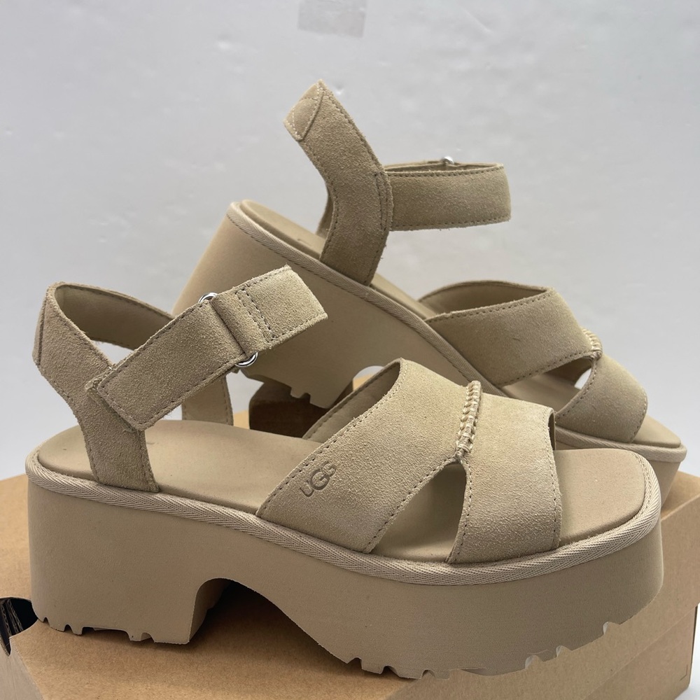 UGG NEW HEIGHTS ANKLE STRAP W9 PLATFORM HEELED SANDALS Beige 
MDSD Mustard Seed - Picture 7 of 16